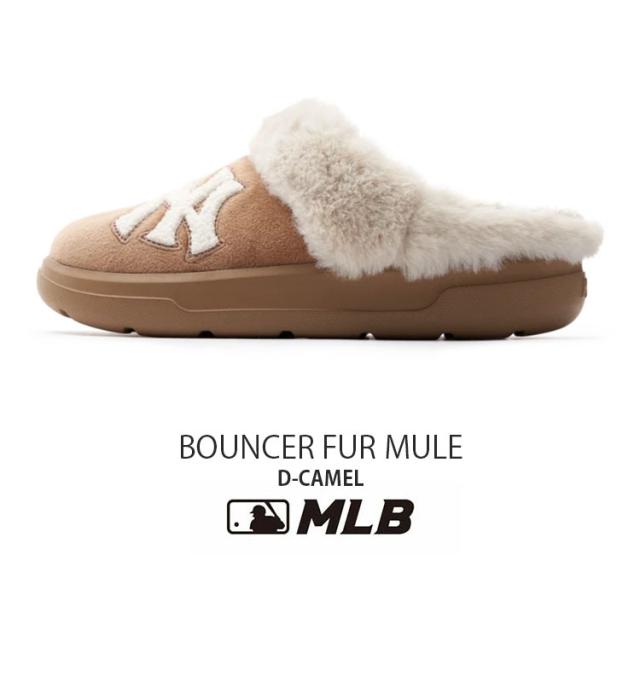 MLB エムエルビー レディース ミュール MLB BOUNCER FUR MULE D-CAMEL