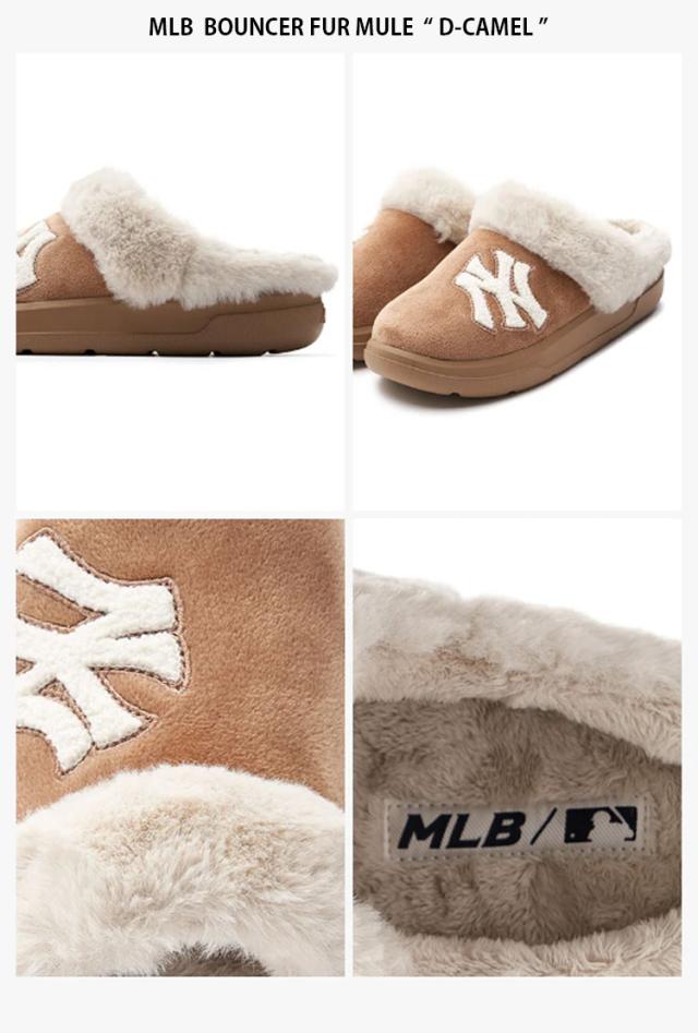 MLB エムエルビー レディース ミュール MLB BOUNCER FUR MULE D-CAMEL ファー ミュール サンダル スリッパ 女性用 3AMUPSF36-50CAD MLB エムエルビー レディース ミュール MLB BOUNCER FUR MULE D-CAMEL