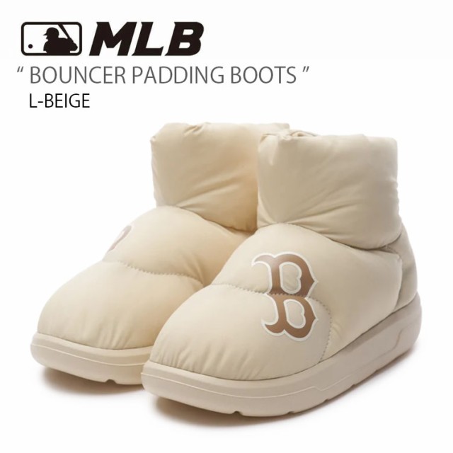 MLB エムエルビー ショートブーツ MLB BOUNCER PADDING BOOTS L-BEIGE ブーツ シューズ ダウンライク メンズ レディース 3AWBBPB36-43BGL