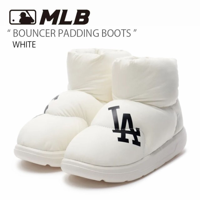 MLB エムエルビー ショートブーツ MLB BOUNCER PADDING BOOTS WHITE バウンサー パディング シューズ メンズ レディース 3AWBBPB36-07WHS