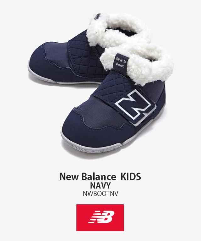 New Balance ニューバランス キッズ ブーツ NAVY キッズシューズ ネイビー ショートブーツ ベルクロ NWBOOTNV ベビー用 キッズ用 子供用_1