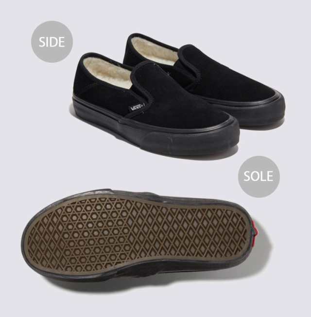 VANS バンズ スニーカー SLIP-ON VR3 SF SHERPA BLACK VN0A4BX8BLA