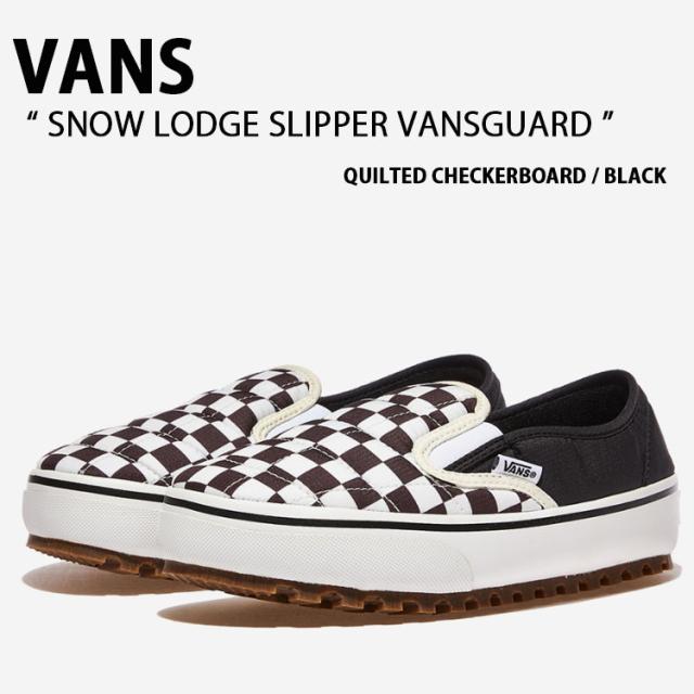 VANS バンズ スニーカー  LODGE SLIPPER VANSGUARD  VN0A5JI2P53 スノー ロッジ スリッパ— バンズガード キルテッド チェッカーボード ブラック