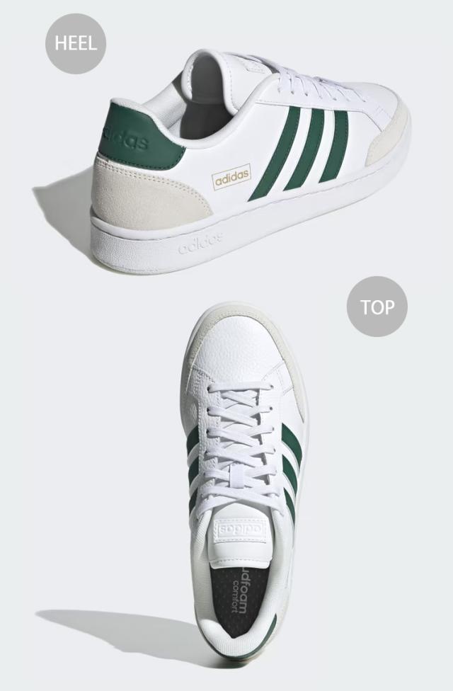 adidas アディダス スニーカー GRAND COURT SE FW6688 グランドコートSE CLOUD WHITE COLLEGIATE GREEN ORBIT GREY_3