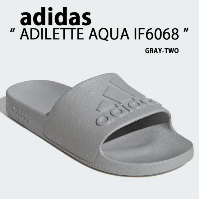 adidas アディダス サンダル シャワーサンダル ADILETTE AQUS IF6068 GRAY アディレット アクア スライドサンダル オフィスサンダル