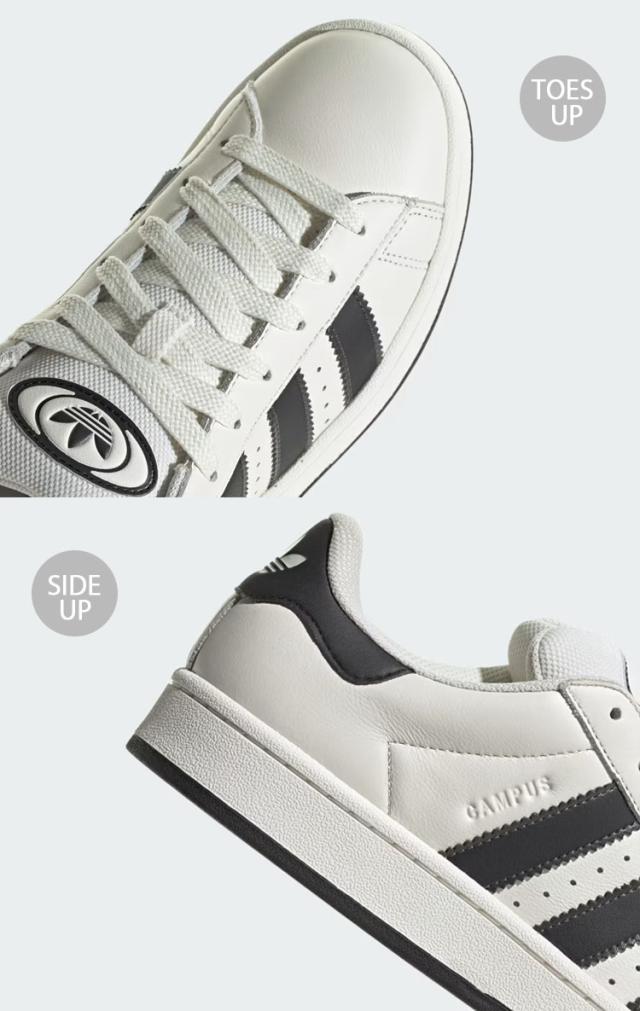 adidas Originals アディダス スニーカー CAMPUS 00S WHITE BLACK IF8761 キャンパス シューズ ホワイト ブラック レザースニーカー_4