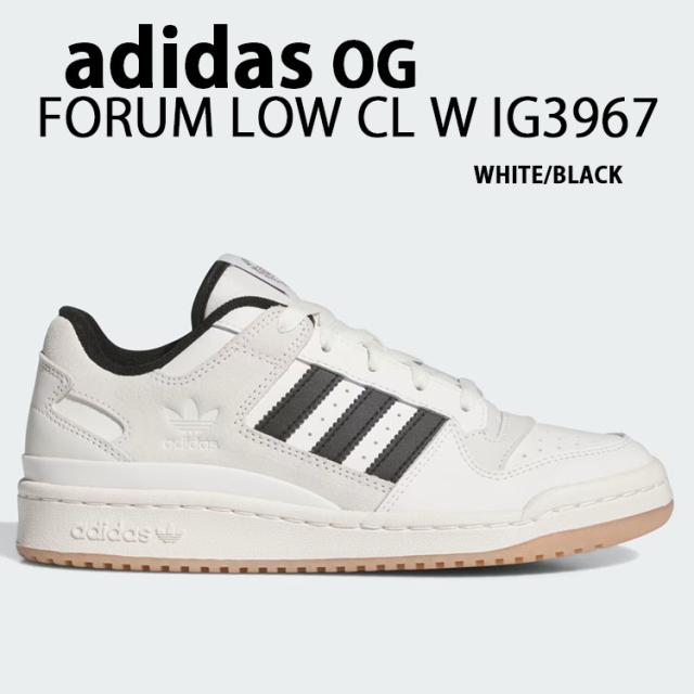 adidas originals アディダス スニーカー FORUM LOW CL W IG3967 フォーラムロー WHITE BLACK CREAM シューズ レザー 本革 ダッドシューズ