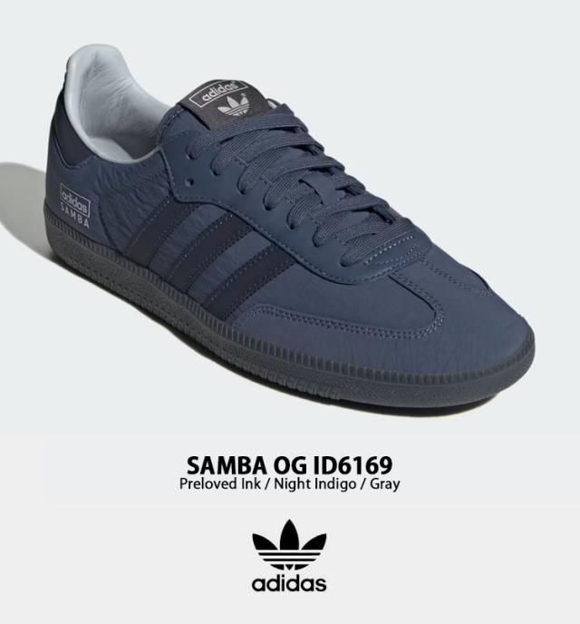 adidas originals アディダス スニーカー SAMBA OG IG6169 サンバ オリジナル INK INDIGO GRAY シューズ ナイロン リフレクター 反射_1