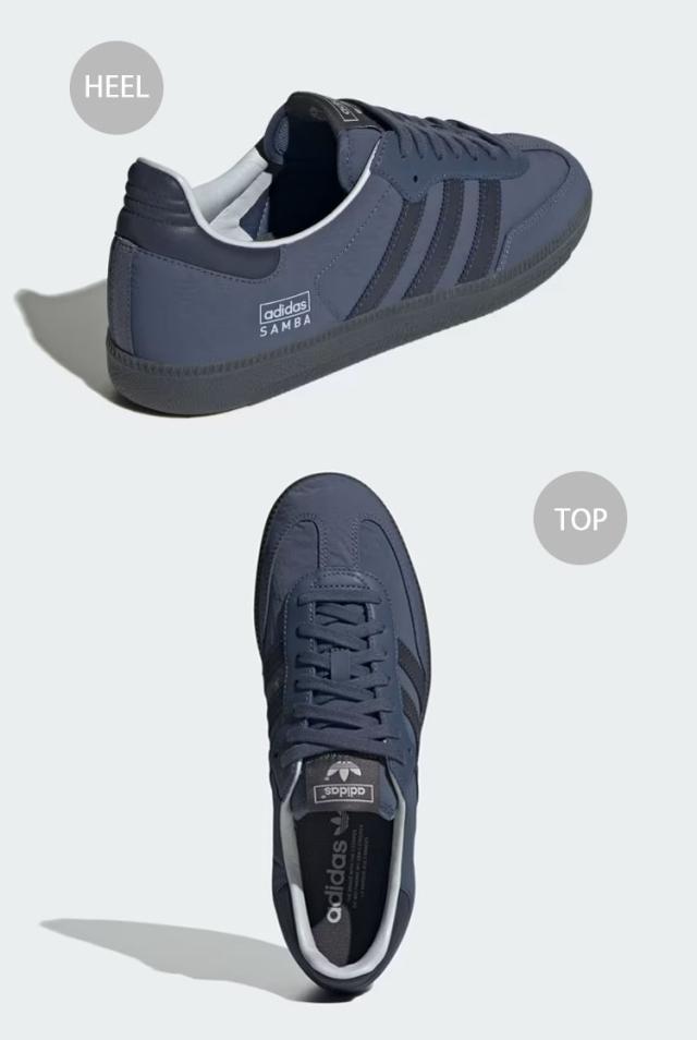 adidas originals アディダス スニーカー SAMBA OG IG6169 サンバ オリジナル INK INDIGO GRAY シューズ ナイロン リフレクター 反射_4