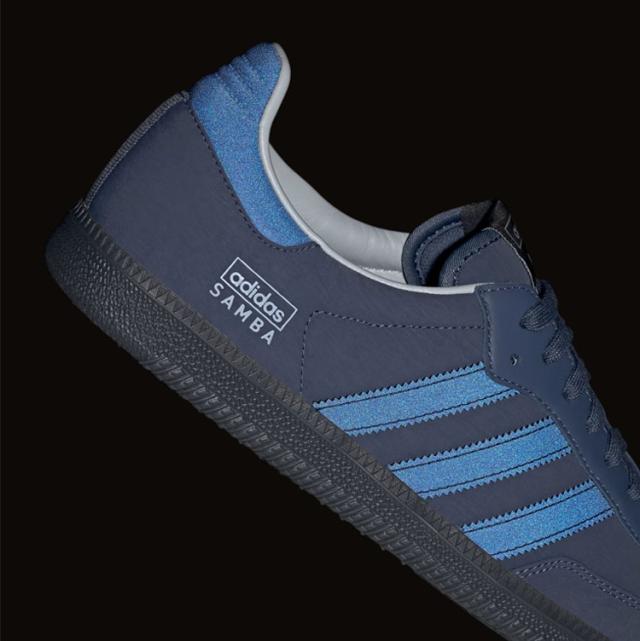 adidas originals アディダス スニーカー SAMBA OG IG6169 サンバ オリジナル INK INDIGO GRAY シューズ ナイロン リフレクター 反射_6