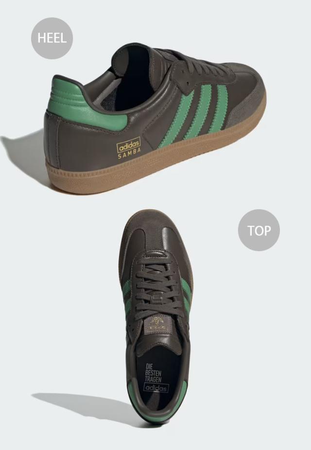 adidas originals アディダス スニーカー SAMBA OG IG6175 サンバ オリジナル OLIVE GREEN GUM シューズ レザーアッパー 本革 オリーブ_3