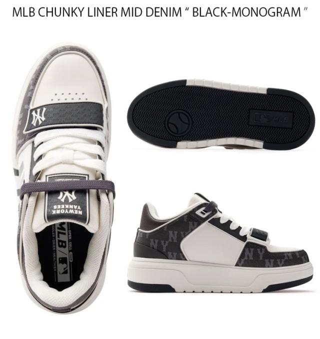 ［MLB］★チャンキーライナー デニムポケット★［送料・関税無］ MLB エムエルビー スニーカー MLB CHUNKY LINER MID DENIM