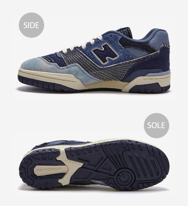New Balance ニューバランス スニーカー BB550J デニム BLUE NAVY シューズ BOROPACK NewBalance550 ニューバランス550 ボロパック_3