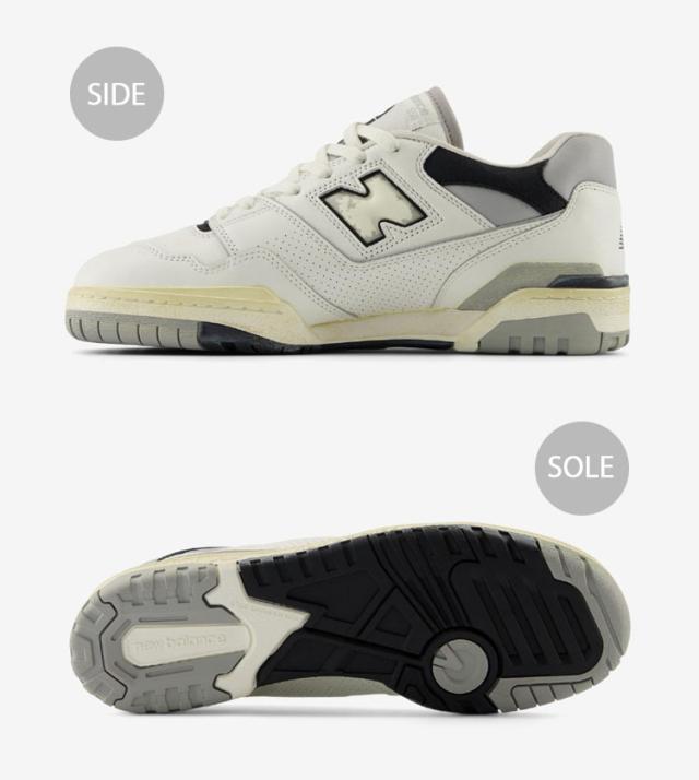 New Balance ニューバランス スニーカー BB550VGB IVRORY GRAY シューズ NewBalanceBB550 ニューバランスBB550 レザー 本革 バッシュ_2