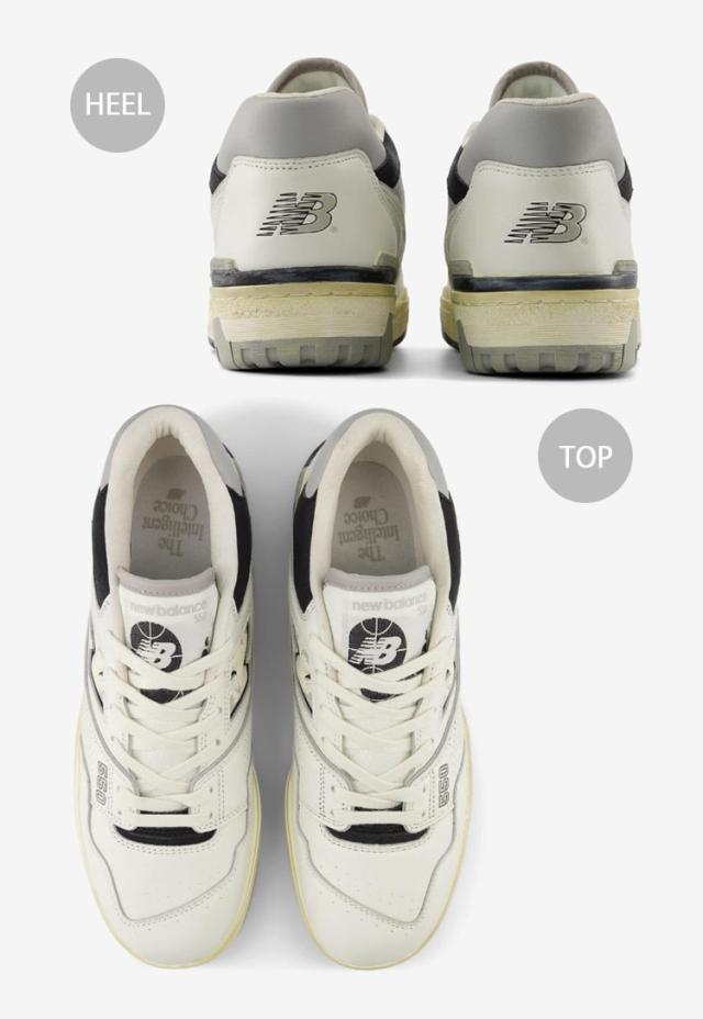 New Balance ニューバランス スニーカー BB550VGB IVRORY GRAY シューズ NewBalanceBB550 ニューバランスBB550 レザー 本革 バッシュ_3