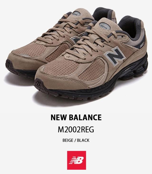 New Balance ニューバランス スニーカー M2002REG BEIGE BLACK ベージュ ブラック シューズ レザー 本革 メンズ レディース 男性用 女性用_1