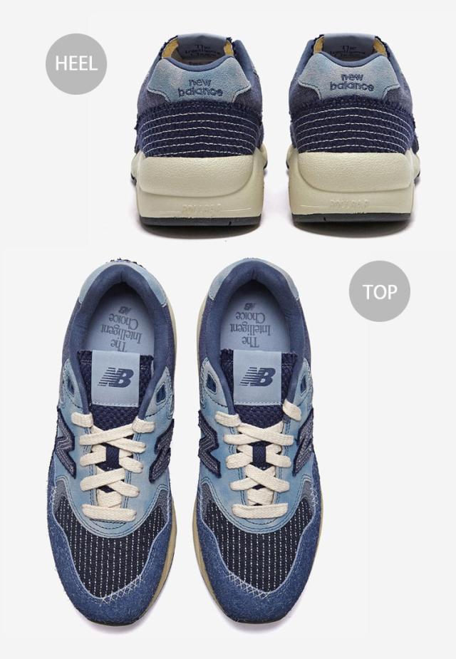 New Balance ニューバランス スニーカー MT580JP デニム BLUE NAVY GRAY シューズ BOROPACK NewBalance580 ニューバランス580 ボロパック_4