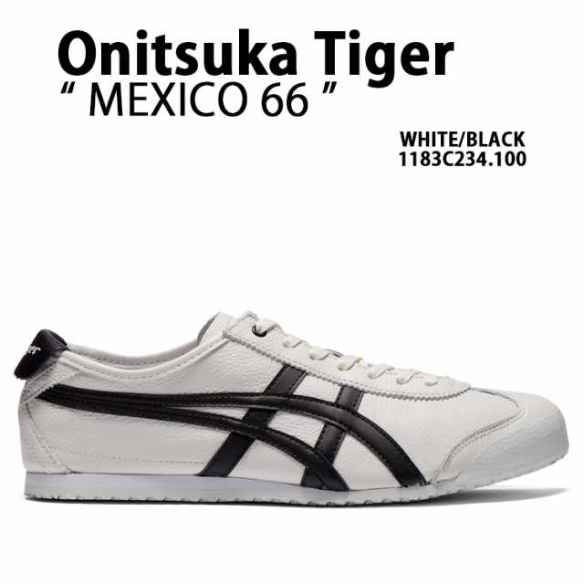 Onitsuka Tiger オニツカタイガー スニーカーMEXICO 66 WHITE BLACKメンズ レディース 男性用 女性用 1183C234.100 【中古】未使用品