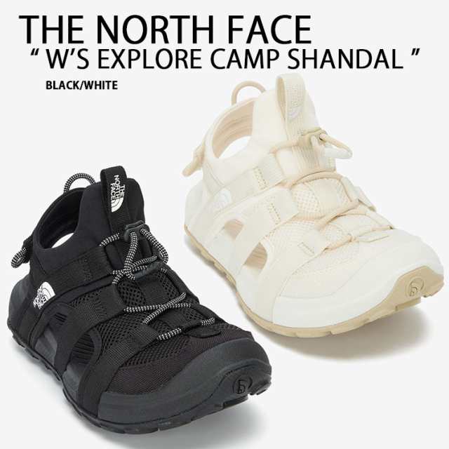 THE NORTH FACE ノースフェイス レディース シャンダル サンダル W EXPLORE CAMP SHANDAL スポーツサンダル BLACK WHITE NS98Q11K/J