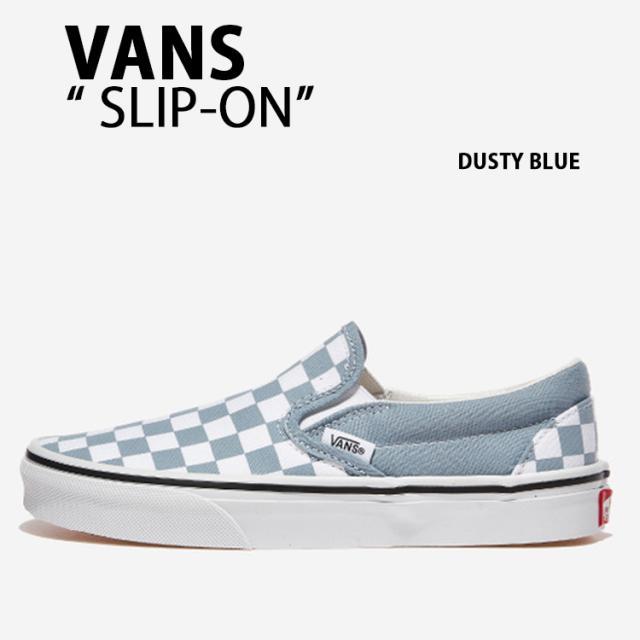 VANS バンズ スニーカー SLIP-ON COLOR THEORY CHECKERBOARD DUSTY BLUE VN000BVZDSB スリッポン