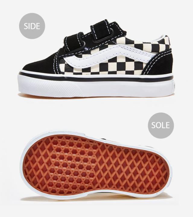 VANS バンズ キッズ スニーカー OLDSKOOL V CHECH VN0A38JNP0S ベルクロ マジックテープ オールドスクール PRIMARY BLACK WHITE スエード VANS バンズ キッズ スニーカー OLDSKOOL V CHECH VN0A38JNP0S