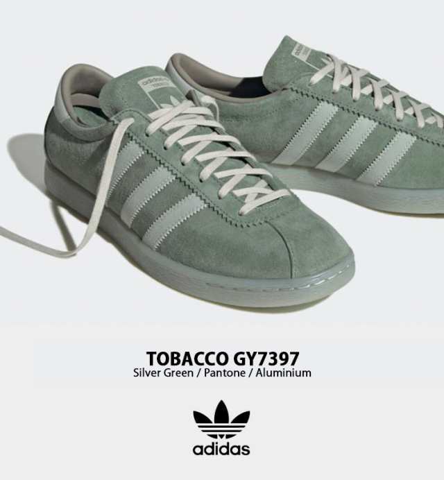 adidas originals アディダス スニーカー TOBACCO GY7397 タバコ SILVER GREEN PANTONE  ALUMINIUM スエード シューズ 3ストライプの通販はau PAY マーケット - セレクトショップa-clo | au PAY  マーケット－通販サイト