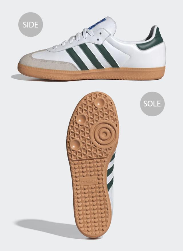 adidas originals アディダス スニーカー SAMBA OG IE3437 サンバ オリジナル WHITE GREEN GUM シューズ Tトゥ スエード レザー テラス系_2