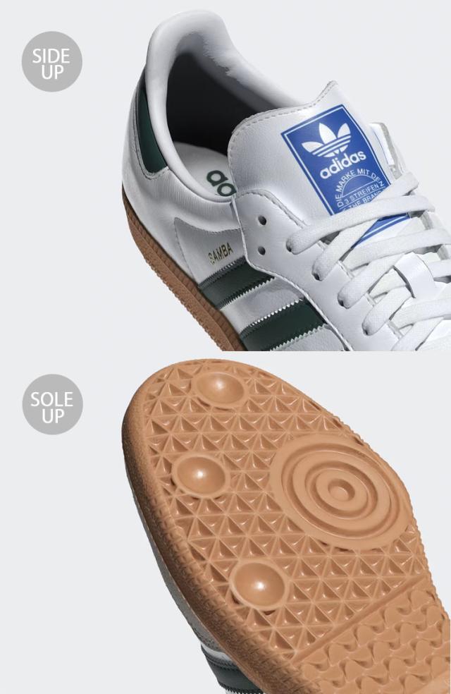 adidas originals アディダス スニーカー SAMBA OG IE3437 サンバ オリジナル WHITE GREEN GUM シューズ Tトゥ スエード レザー テラス系_4
