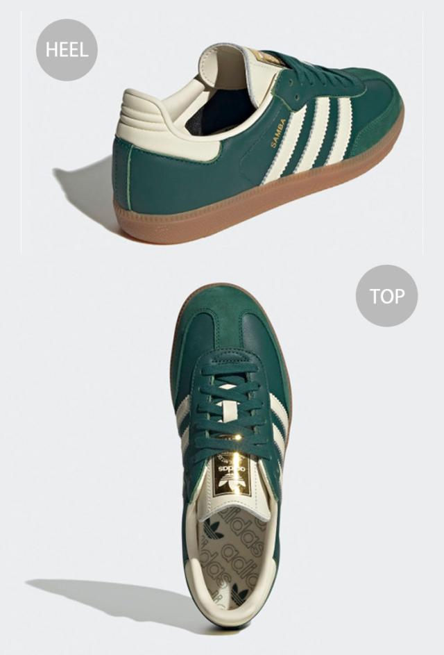 adidas originals アディダス スニーカー SAMBA OG W IE0872 サンバ オリジナル CGREEN CREWHT GOLDMT グリーン_2