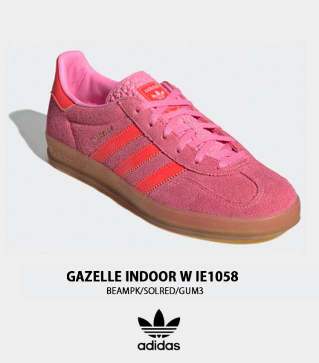 adidas Originals アディダス スニーカー GAZELLE INDOOR W IE1058 ガゼル インドア W BEAMPK SOLRED GUM3 ビームピンク