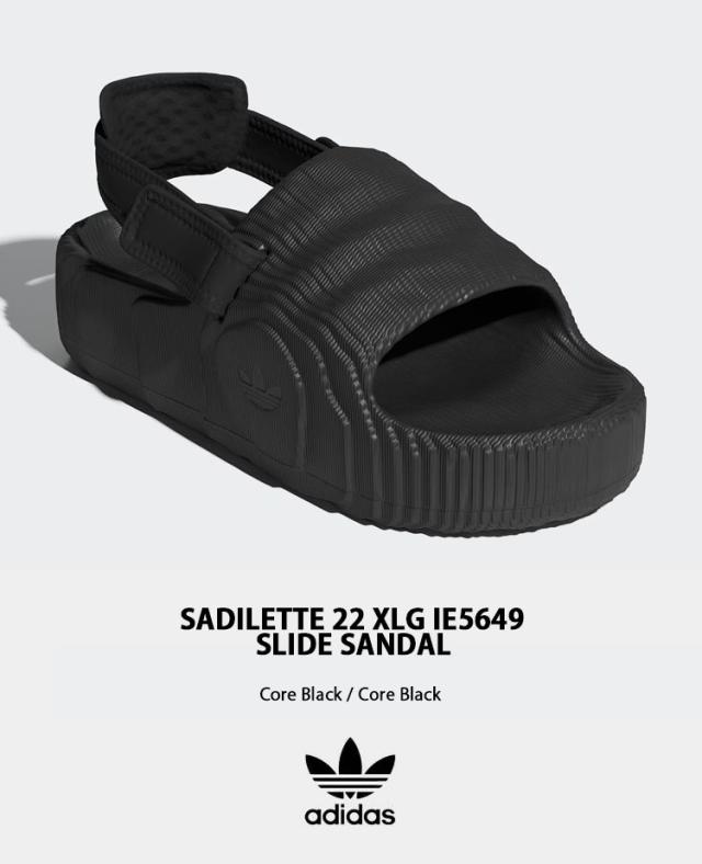 adidas originals アディダス レディース サンダル 厚底 ADILETTE 22 XLG SLIDE IE5649 ブラック CORE BLACK アディレッタ 厚底サンダル_1