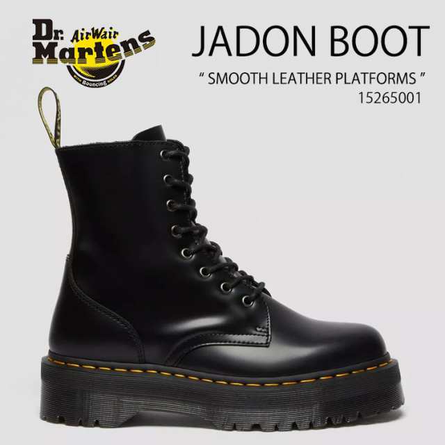 Dr.Martens ドクターマーチン JADON BOOT SMOOTH LEATHER PLATFORMS 15265001 Black Polished Smooth