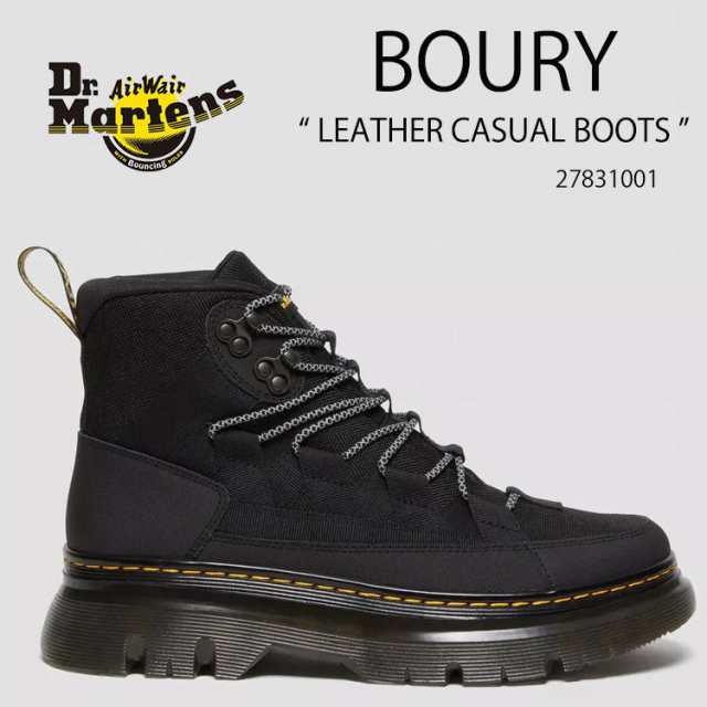 Dr.Martens ドクターマーチン 8タイ ブーツ BOURY LEATHER CASUAL BOOTS 27831001 Black Ajax+Extra Tough 50/50 ブラック レディース 女