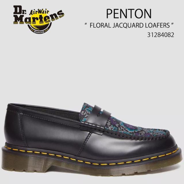 Dr.Martens ドクターマーチン ローファー PENTON FLORAL JACQUARD LOAFERS 31284082 BLACK ペントン レディース 女性用