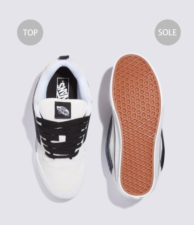 VANS バンズ スニーカー VANS Knu Skool SUEDE WHITE BLACK