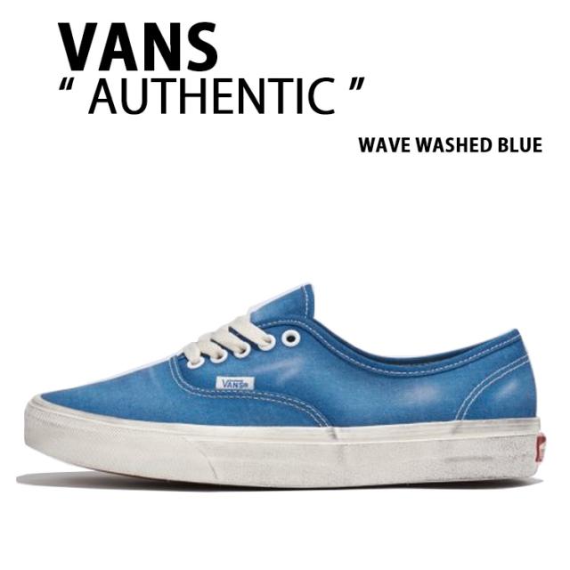 [VANS] スニーカー オーセンティック AUTHENTIC ナイロン ブルー VANS バンズ スニーカー AUTHENTIC WAVE WASHED BLUE