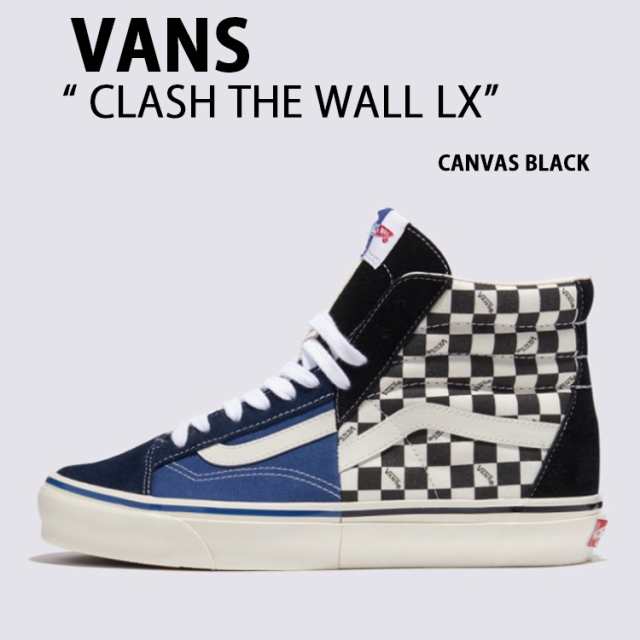 VANS バンズ スニーカー SUEDE CLASH THE WALL LX CANVAS BLACK CHECKERBOARD VN000CNKBKC スエード