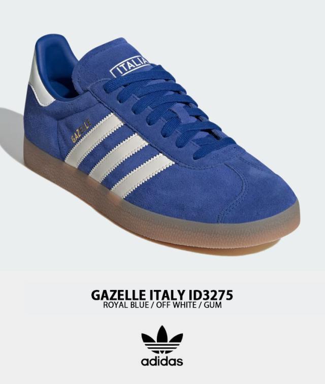 adidas originals アディダス スニーカー GAZELLE ITALY ID3725 イタリア ROYAL BLUE WHITE GUM ガゼル アズーリ スエード ロイヤルブルー_1