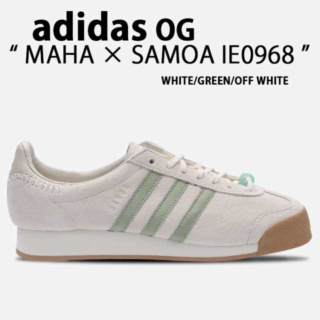 adidas originals アディダス スニーカー MAHA X ADIDAS SAMOA IE0968 マハ サモア コラボ WHITE GREEN ニュアンスカラー