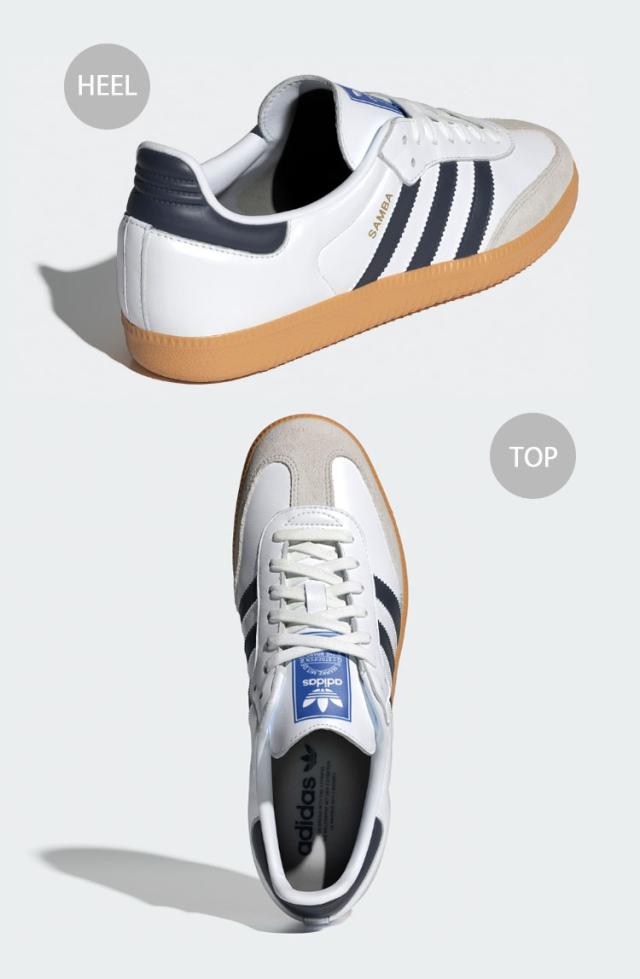 adidas originals アディダス スニーカー SAMBA OG IF3814 サンバ オリジナル WHITE INDIGO GUM シューズ スエードアッパー ガムラバー_3