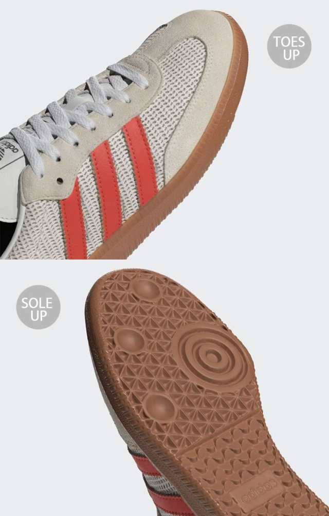 adidas originals アディダス スニーカー SAMBA OG IG1380 サンバ オリジナル ヘンプ 麻 WHITE RED GUM ヘンプ素材 テラス系 Tトゥ 