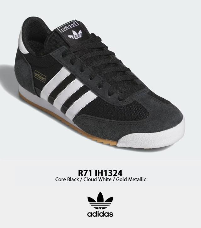 adidas originals アディダス スニーカー R71 IH1324 BLACK WHITE GOLD シューズ スエードアッパー ブラック ホワイト テラス系 Tトゥ