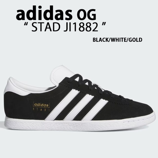adidas Originals アディダス オリジナルス スニーカー STADT シュタット JI1882 CORE BLACK WHITE GOLD スリーストライプ スエードの通販は