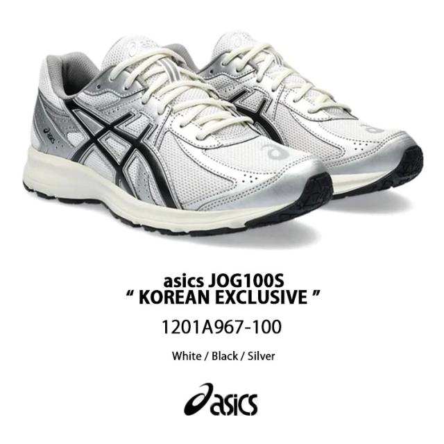 asics アシックス スニーカー JOG 100S Korea Exclusive WHITE BLACK SILVER 1201A967-100 シューズ ジョグ100S 韓国限定 ワイドフィット_2