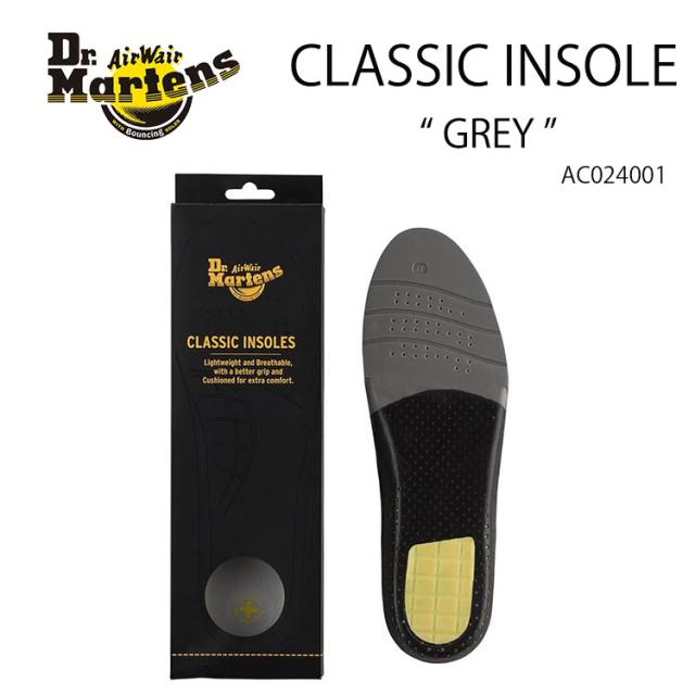 Dr.Martens ドクターマーチン インソール 中敷き CLASSIC INSOLE AC024001 BLACK クラシック インソール グレーの通販は