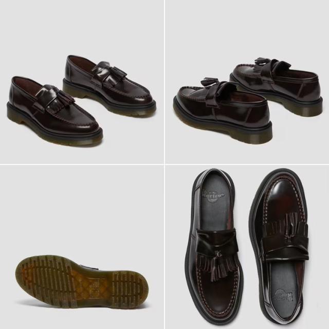 Dr.Martens ドクターマーチン タッセル ローファーシューズ ADRIAN ARCADIA LEATHER TASSEL LOAFERS 14573601 Cherry Red Arcadia チェリー レッド_2