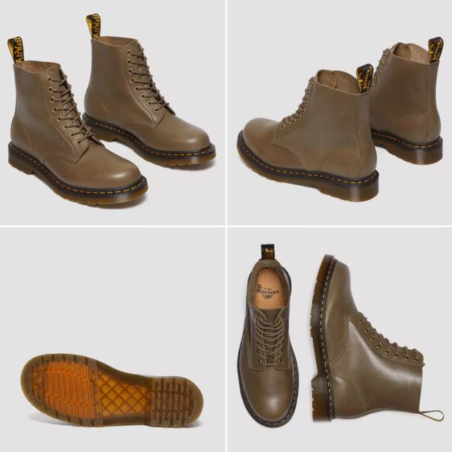 Dr.Martens ドクターマーチン 8ホールブーツ レザーブーツ 1460 PASCAL CARRARA LEATHER LACE UP BOOTS 31004352 Olive Carrara_2