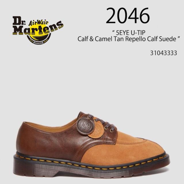 Dr.Martens ドクターマーチン シューズ 2046 5EYE U-TIP Calf & Camel Tan Repello Calf Suede 31043333 スエード タン ブラウンの通販は