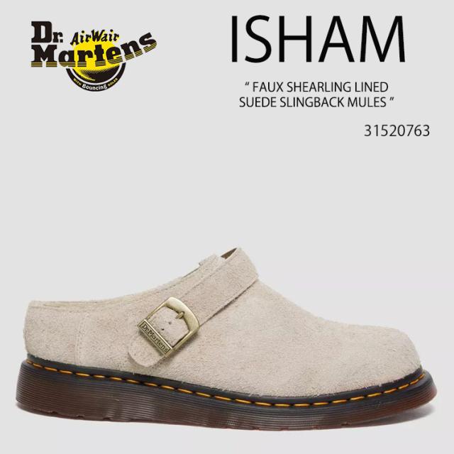 Dr.Martens ドクターマーチン ミュール スリッポン サンダル レザーシューズ ISHAM FAUX SHEARLING LINED SUEDE SLINGBACK MULES 30901348