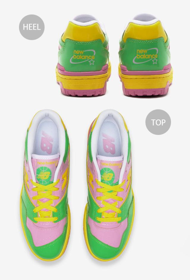 New Balance ニューバランス スニーカー BB550YKA NEON GREEN YELLOW Y2K シューズ ネオン レザー グリーン イエロー レトロデザイン_4